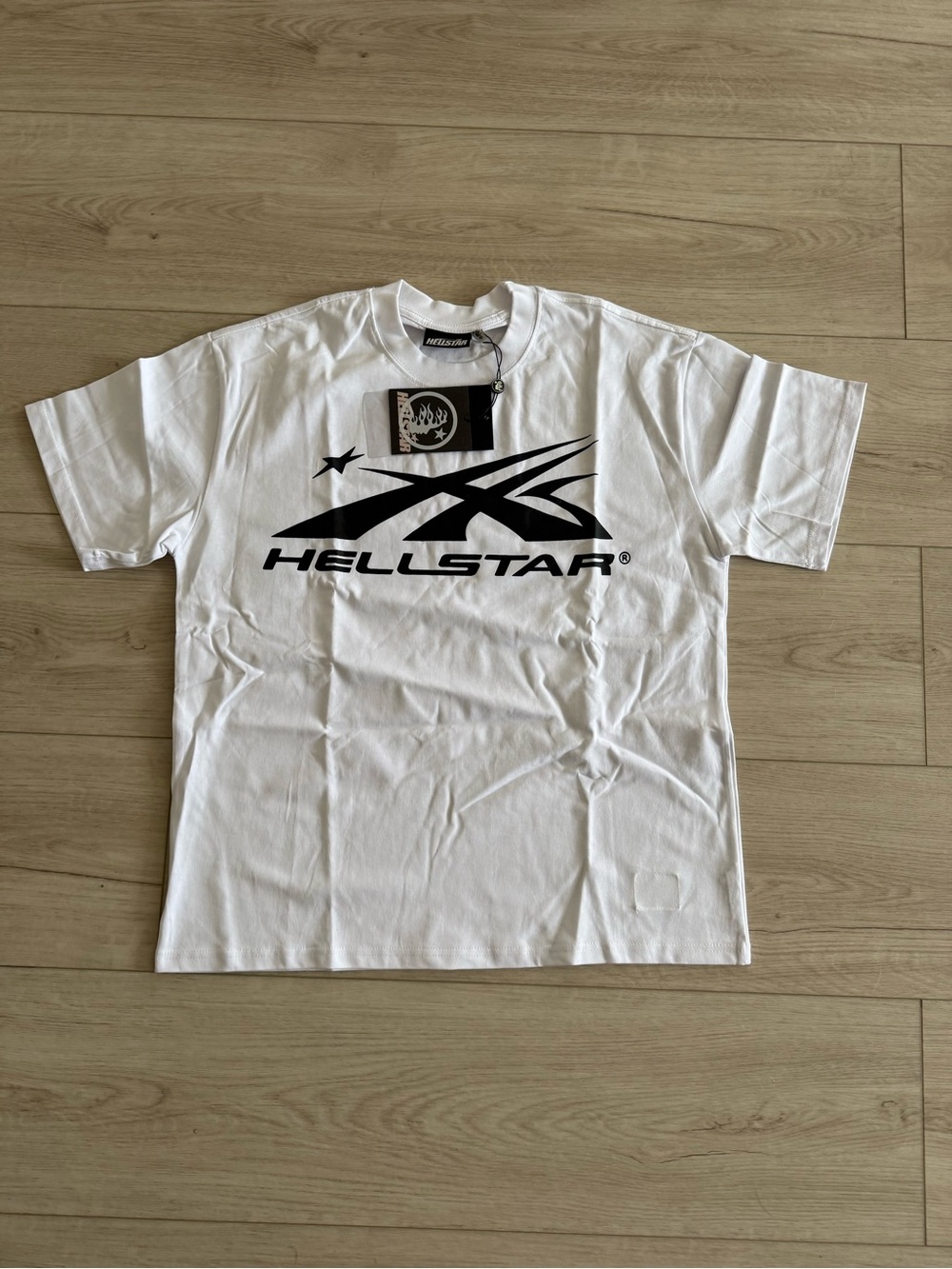 Men's Hellstar White and Black Graphic T-Shirt